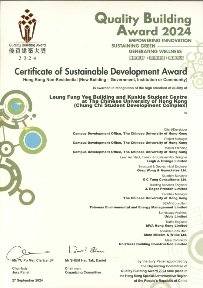 QBA 2024 - CC Student Development Complex - Sustainable Development Award