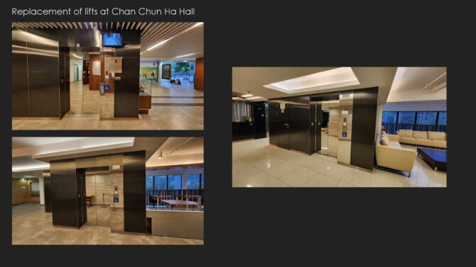 Replacement of lifts at Chan Chun Ha Hall